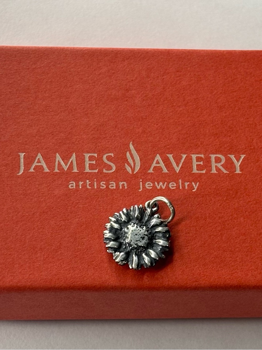 Retired James Avery Sunflower Charm Pendant Sterling Silver 925 Rare